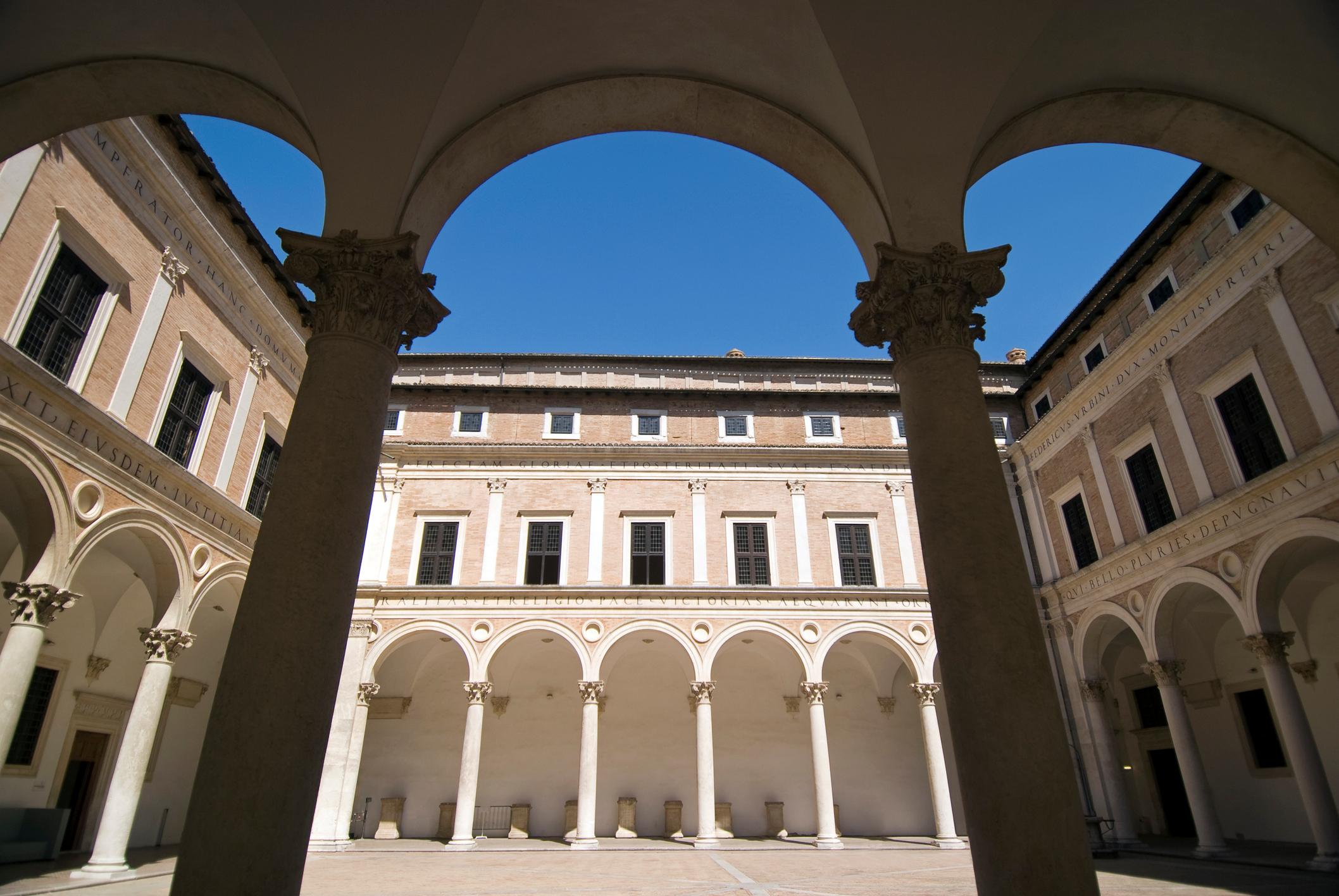 The courtyard of the Palazzo Ducale in Urbino