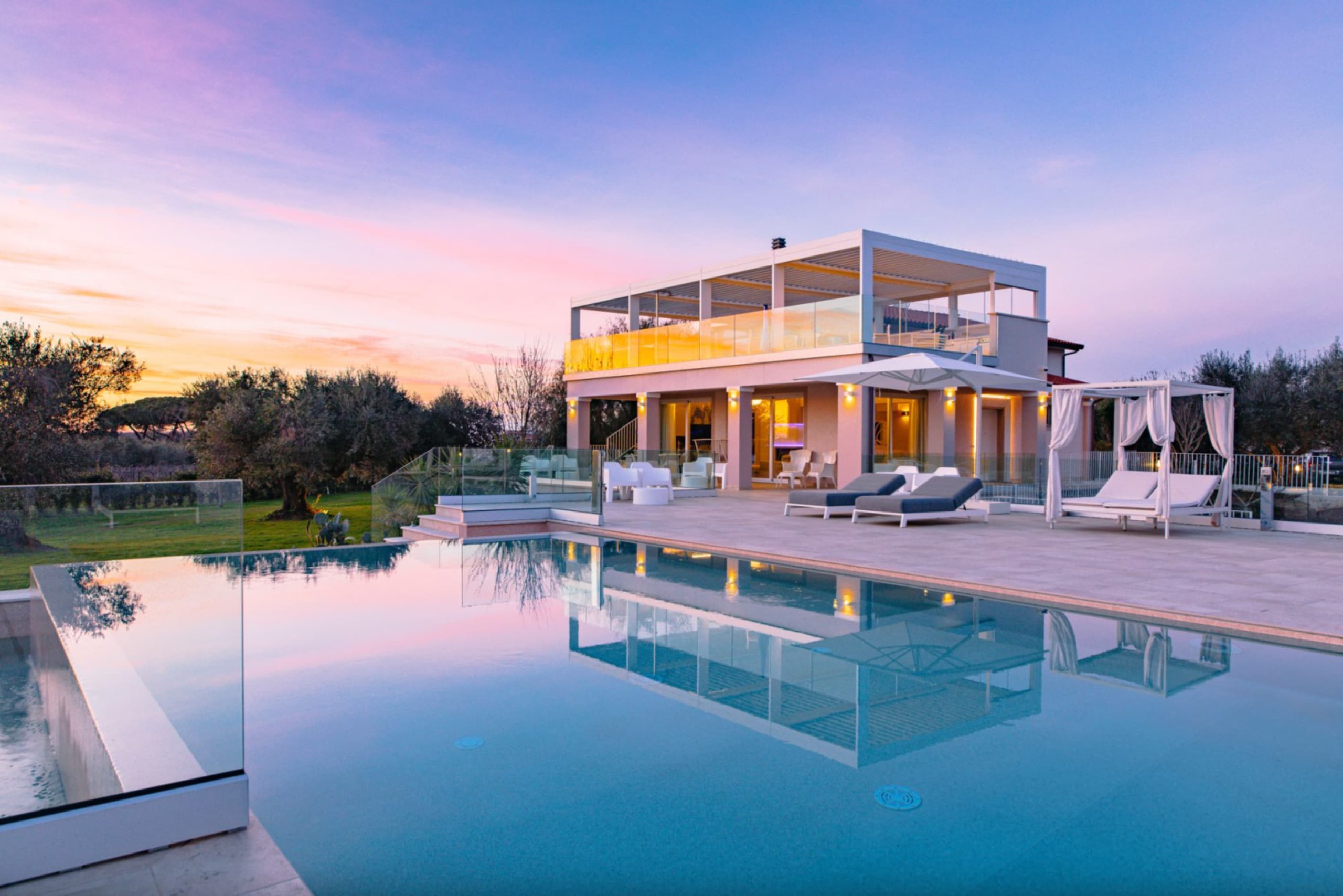 luxury and modern villa in italy
